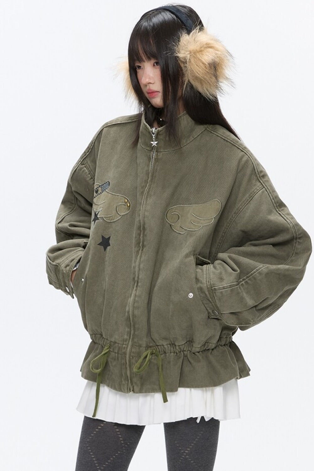 Beaded Quilted Green Jacket