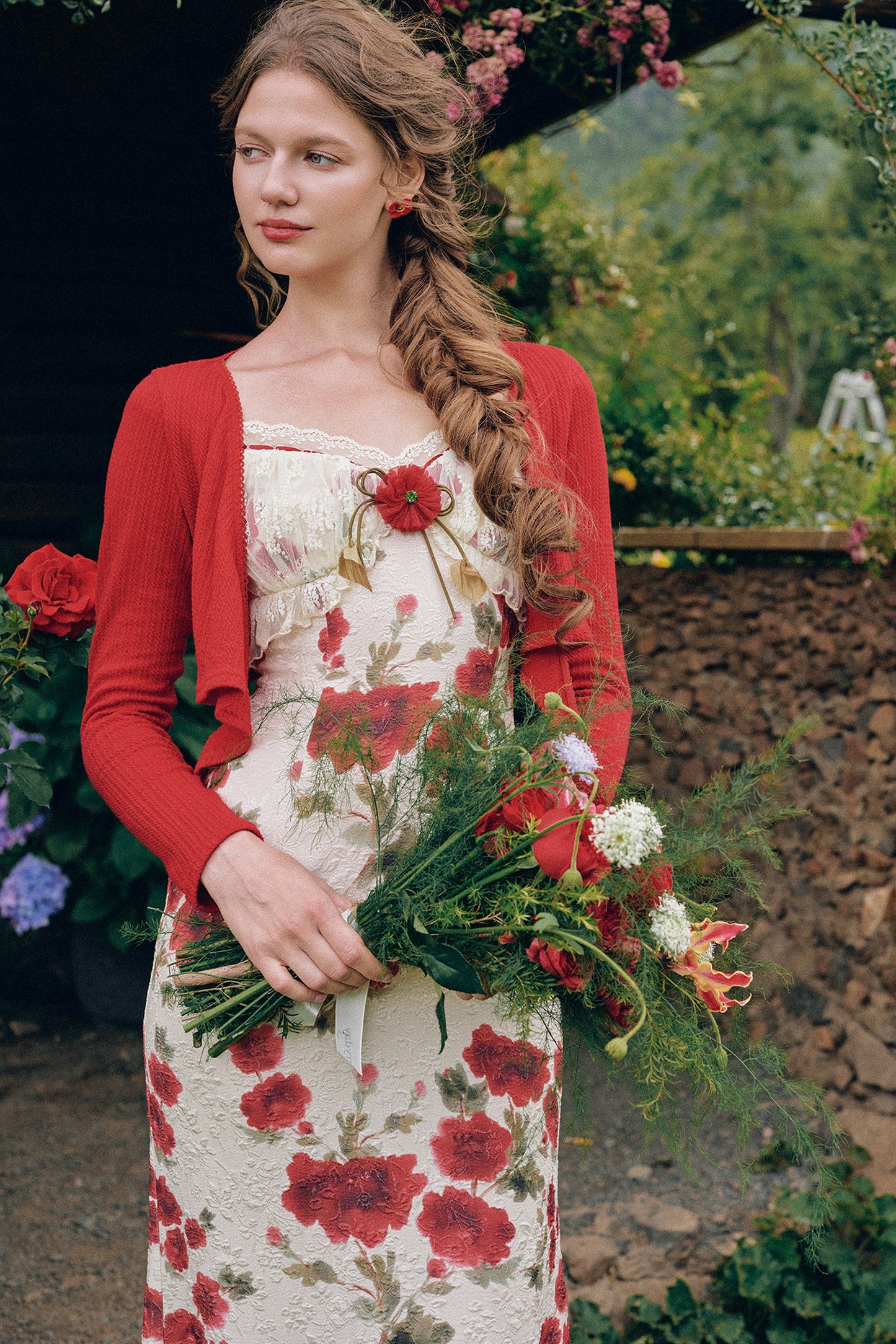 Rose Valley Floral Top and Skirt Set-Up