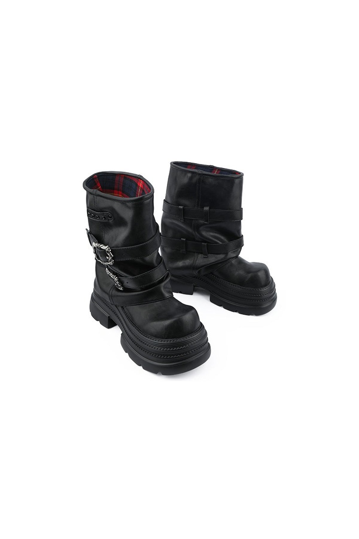 Y2K Stacked Mid-Calf Boots