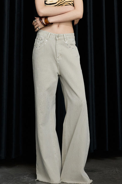 Desert Star Rhinestone Wide-Leg Jeans