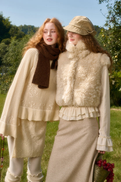 Short Snow Velvet Cat Vest
