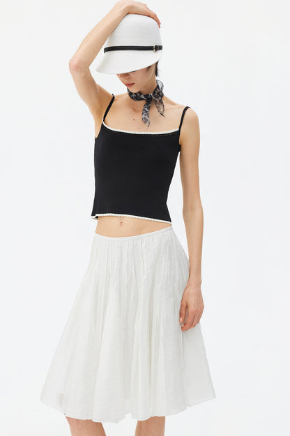 Color-Block Lace Knit Camisole