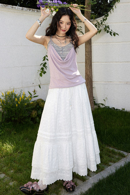Waltz Patchwork A-Line Skirt