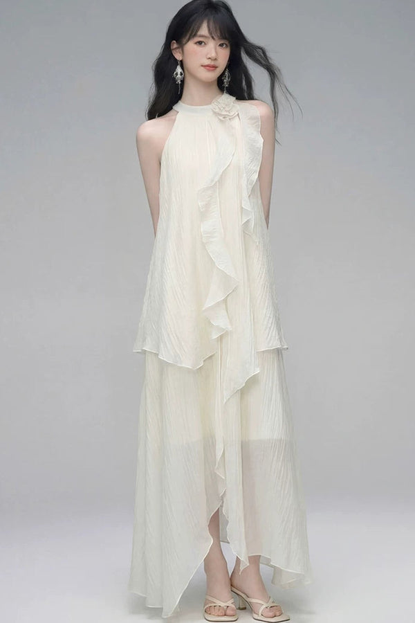 Misty Rose Halter Dress