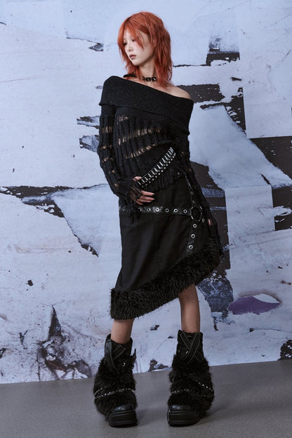 Punk Rock Studded Bullet Belt Dress