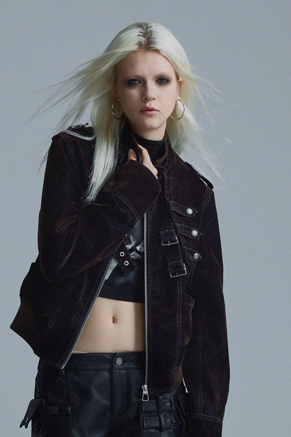 Short Matte Velvet Jacket