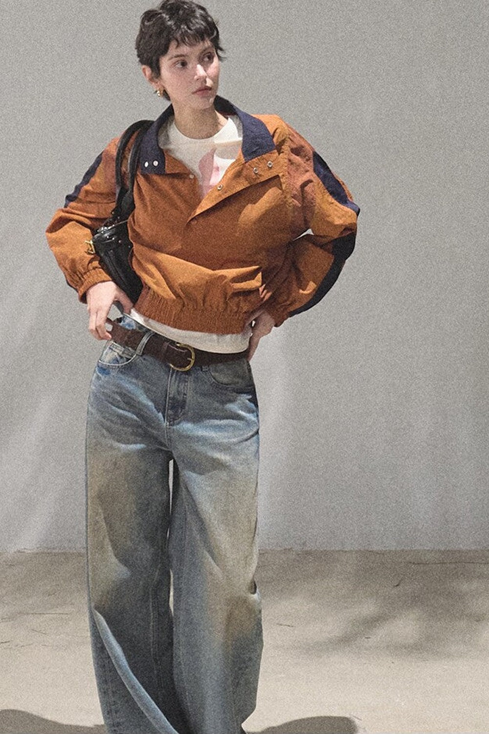 Vintage Hand-Painted Wide Leg Jeans Set