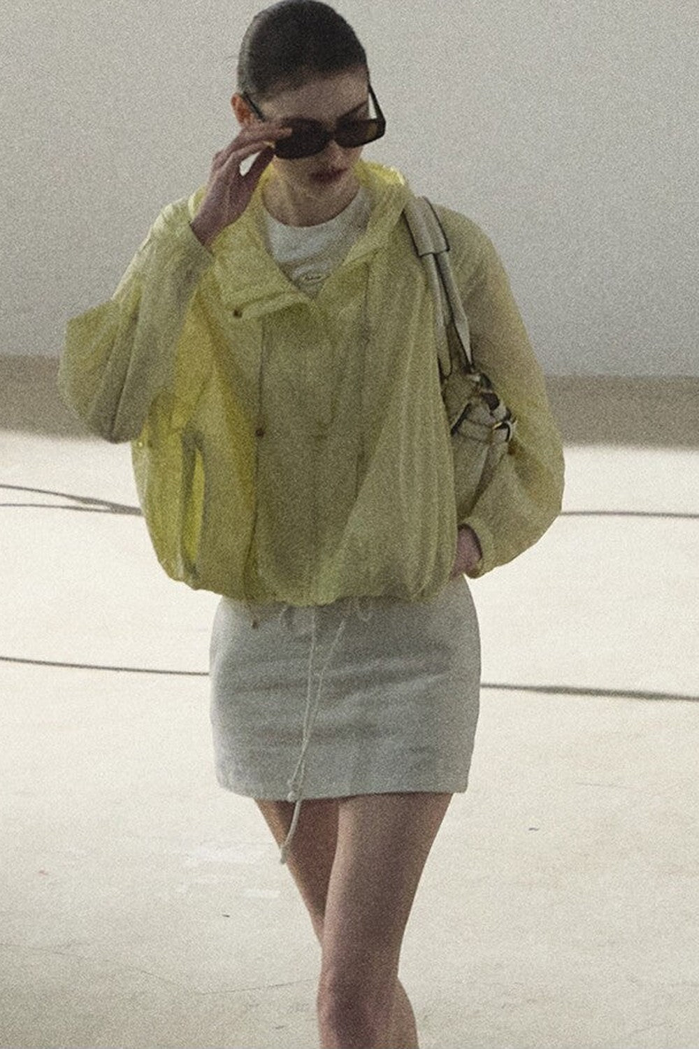 Bright Clouds Linen Skirt