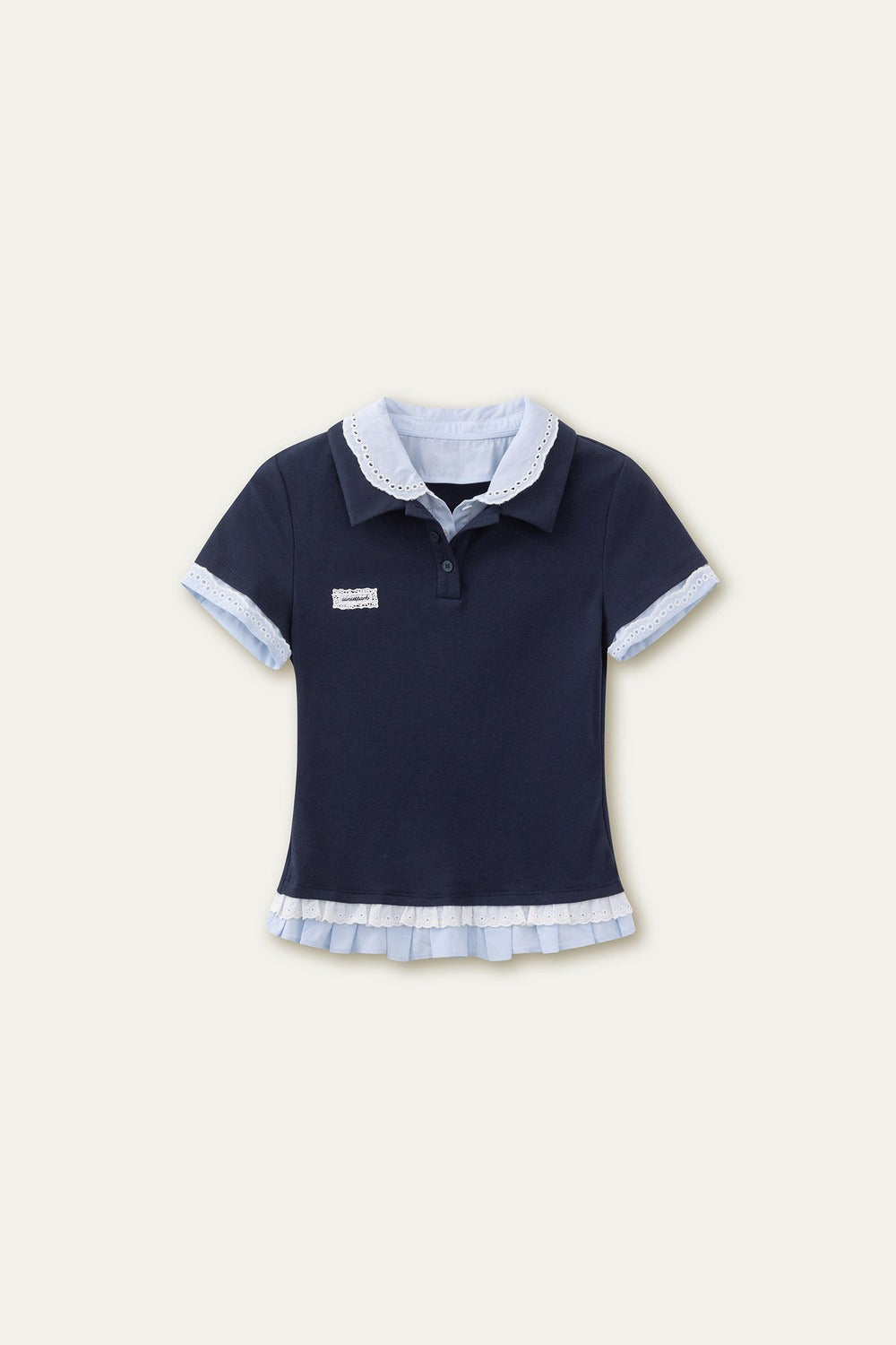 Retro Knit Polka Dot Polo