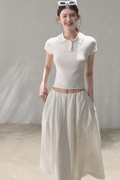 Old Money Linen Polo Top