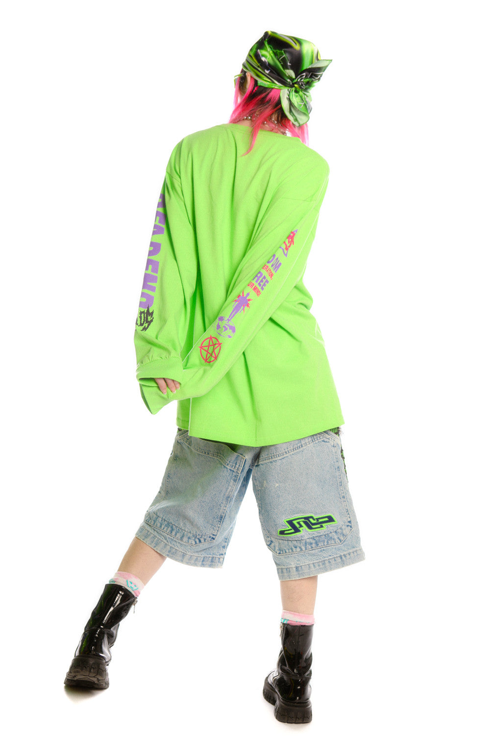 Alien Print Long Sleeve Sweatshirt