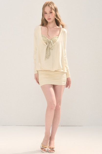 U-Neck Bow Dress