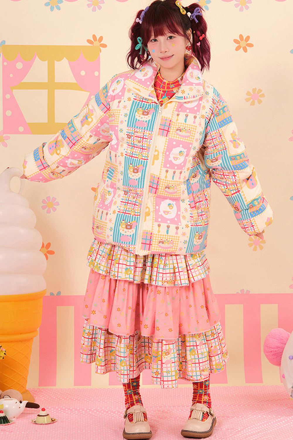 Showa Shop piumino d'anatra bianco