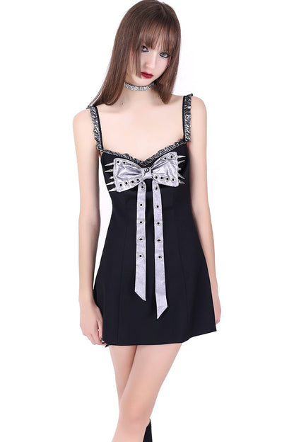 Rivet Bow A-Line Dress