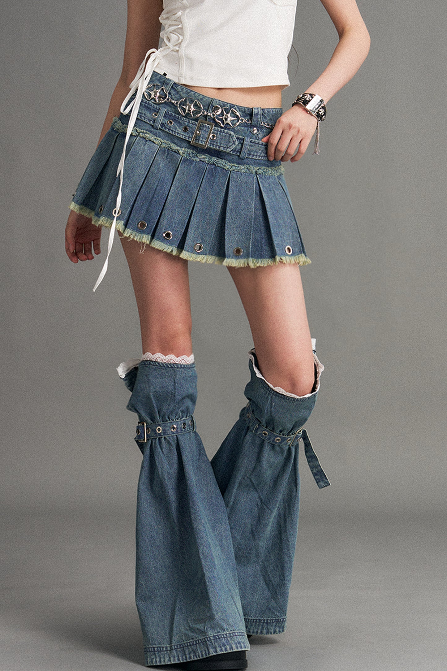 Y2K Denim Leg Warmers