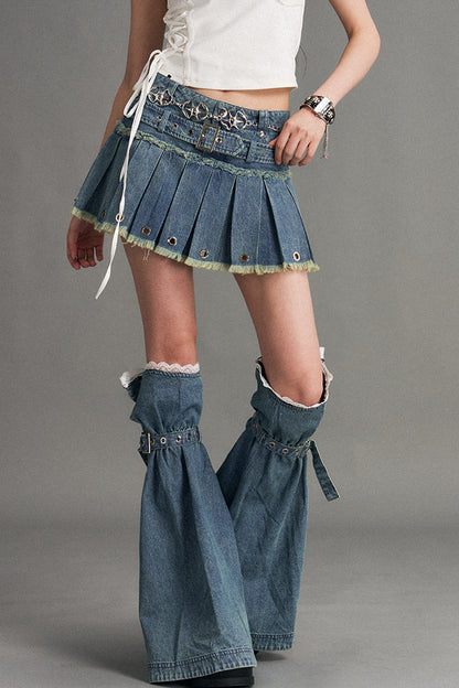 Y2K Denim Leg Warmers