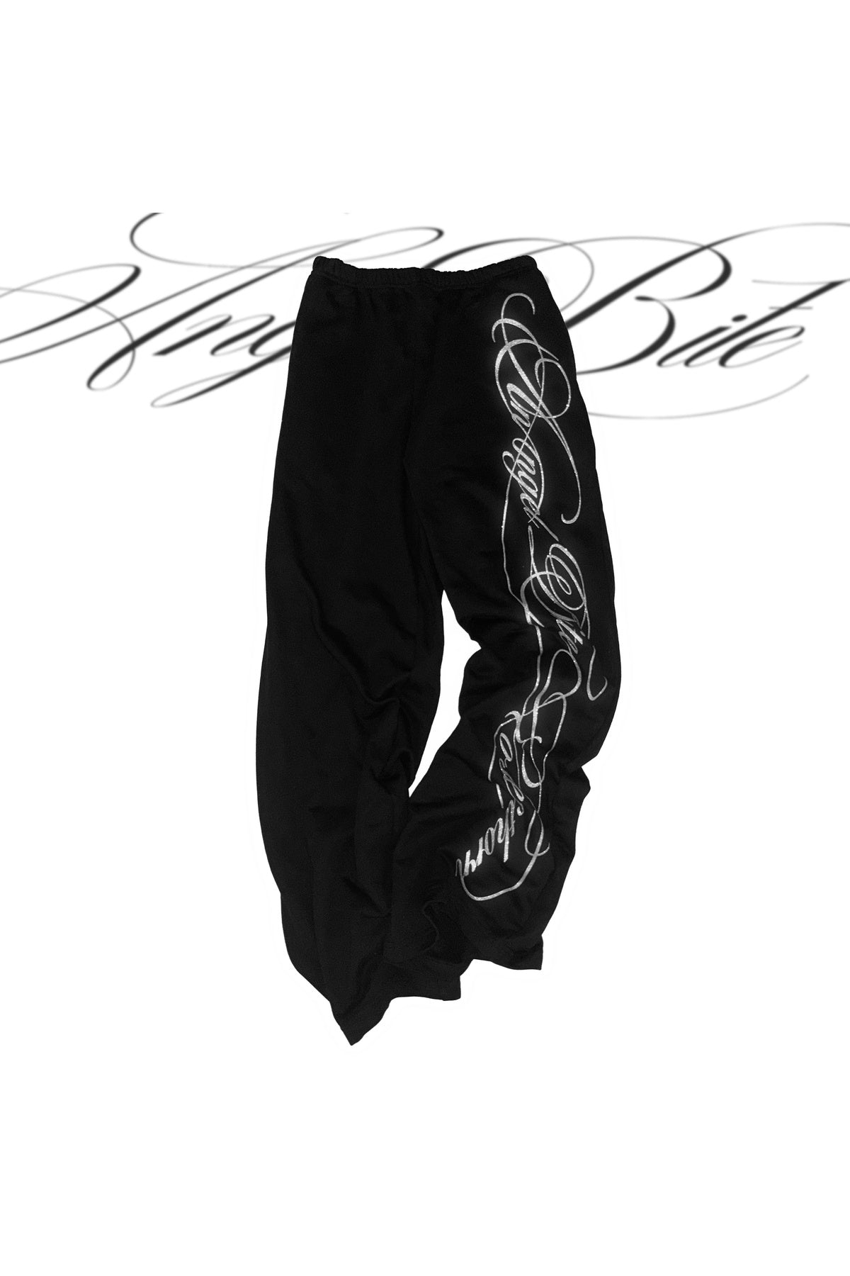 Silver Glitter Printed Loose Sweatpants