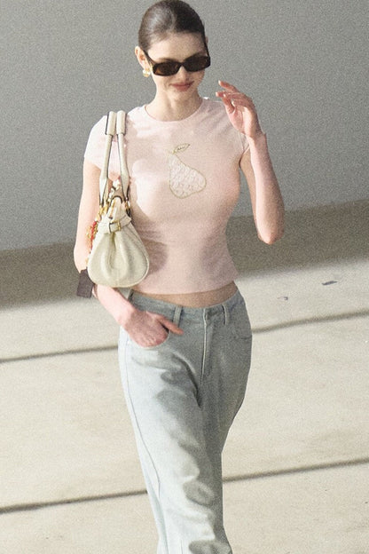 Lace Short Sleeve Top