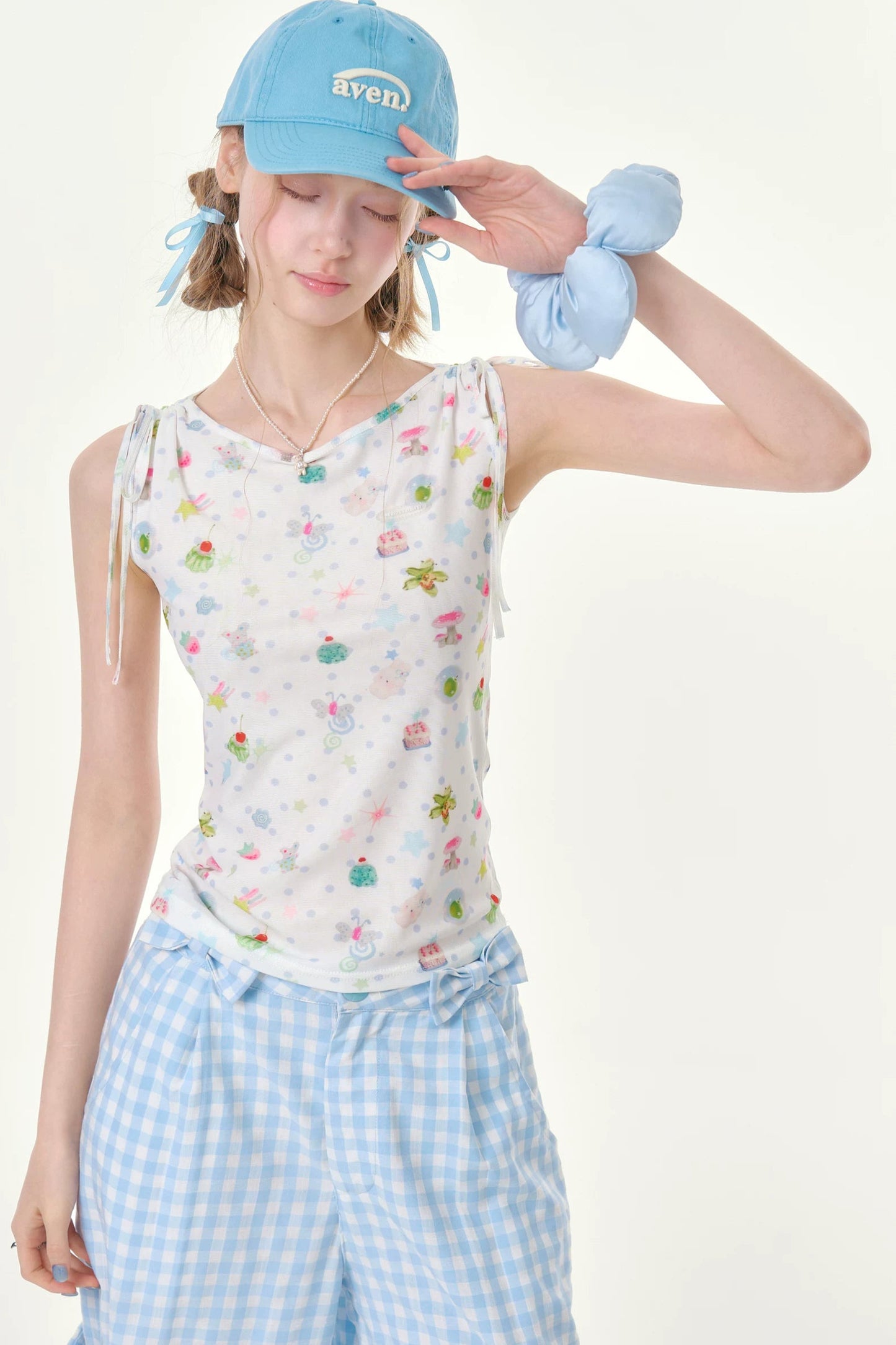 Polka Dot Off-Shoulder Vest