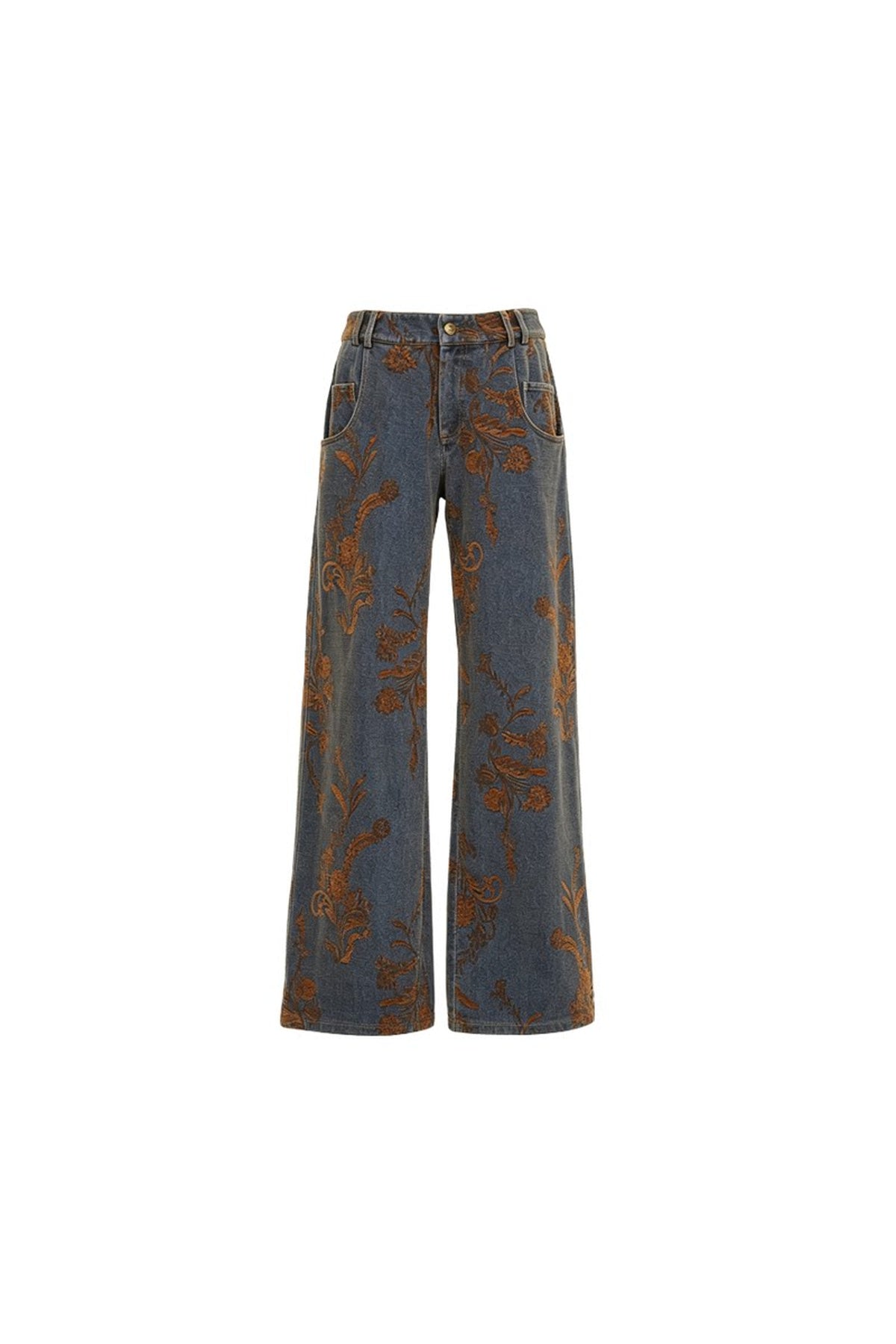Floral Jacquard Jeans