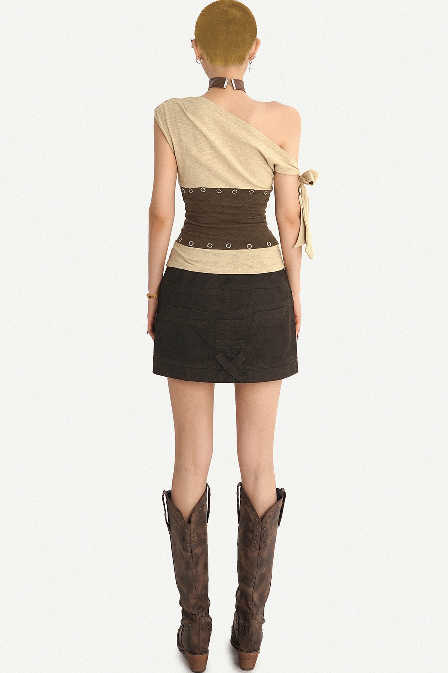 Off-Shoulder Tie-Up Top