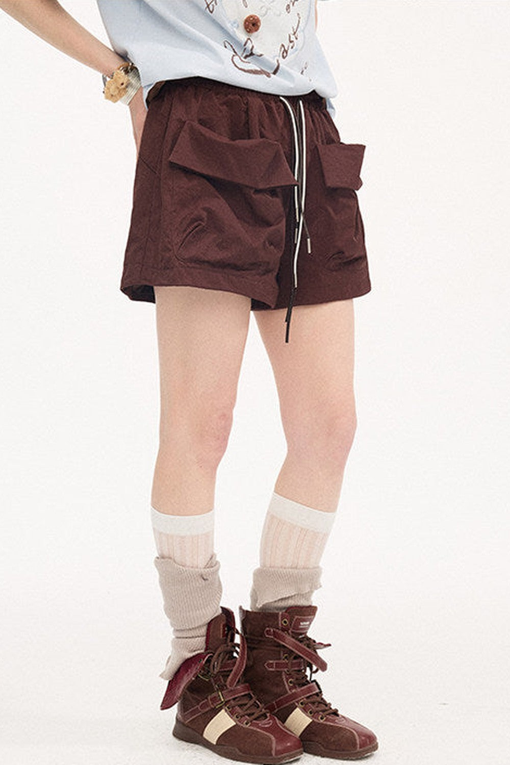 Cuffed Cargo Pants Shorts