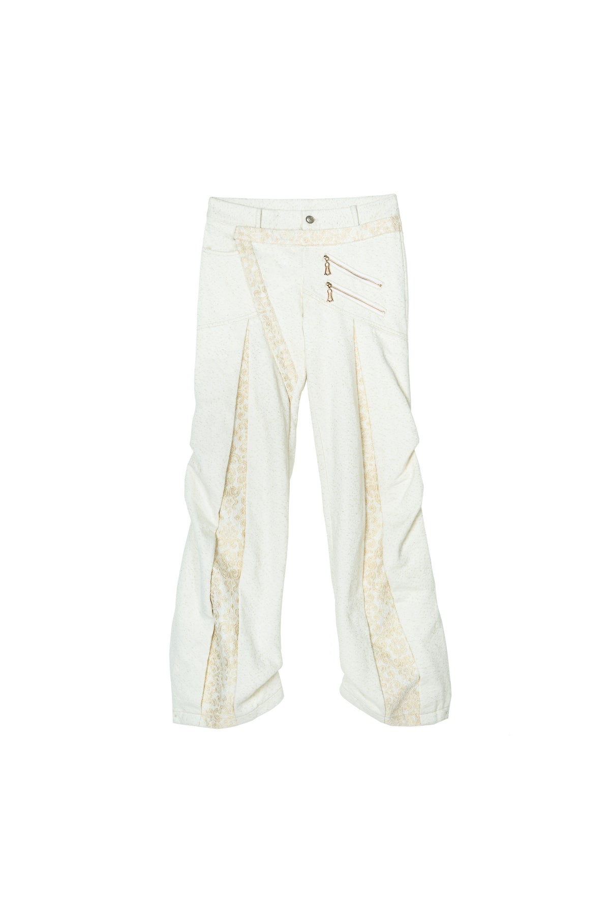 Double Waistband Lace Patchwork Pants