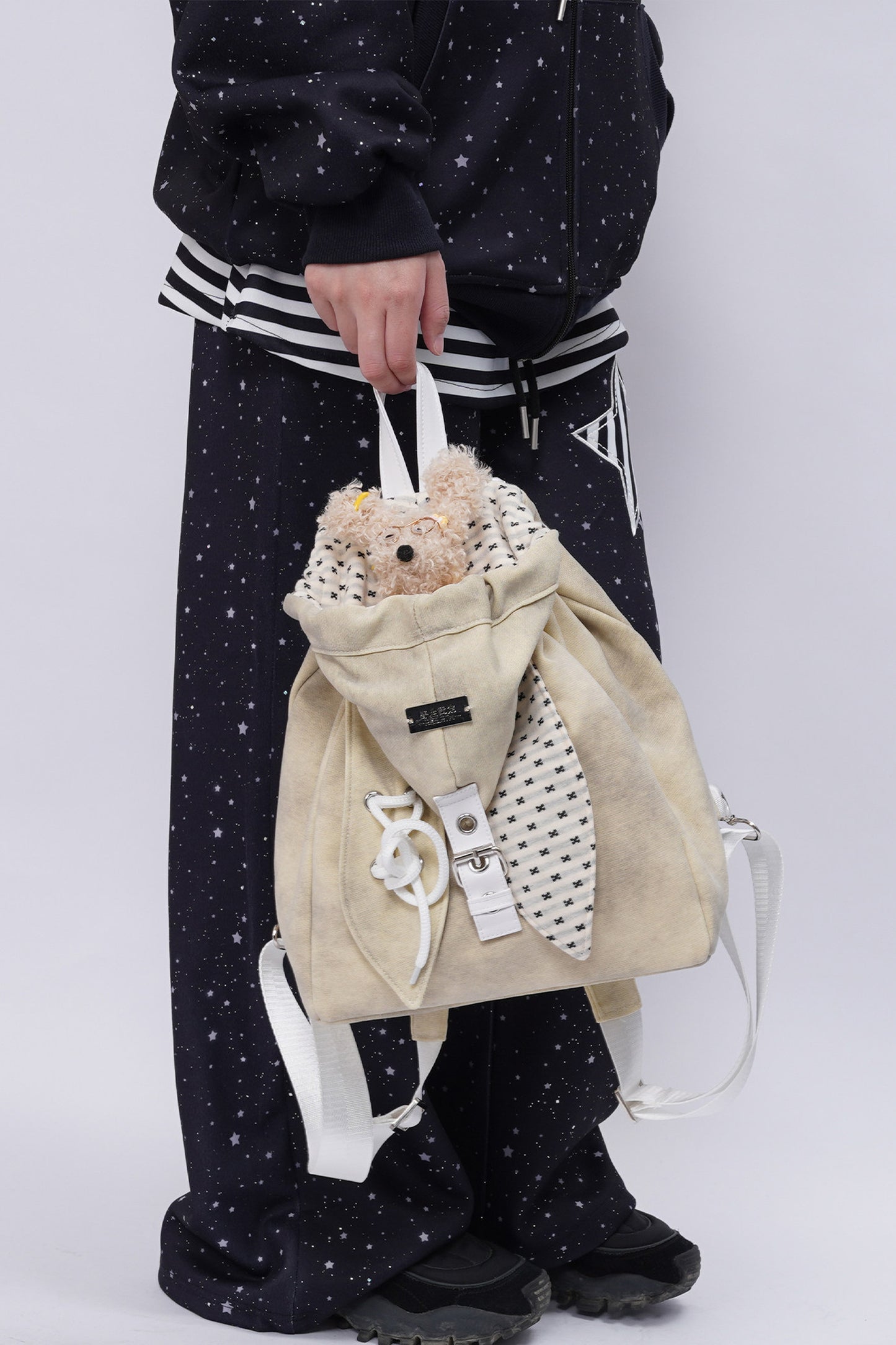 Wilde Hasenohren-Schultasche
