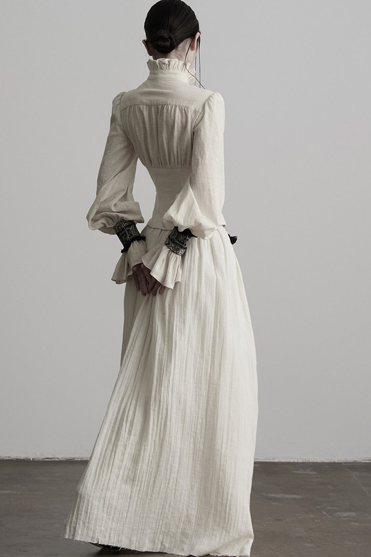 Heavy-Duty Ruffle Sleeve Tie Waist Shirt