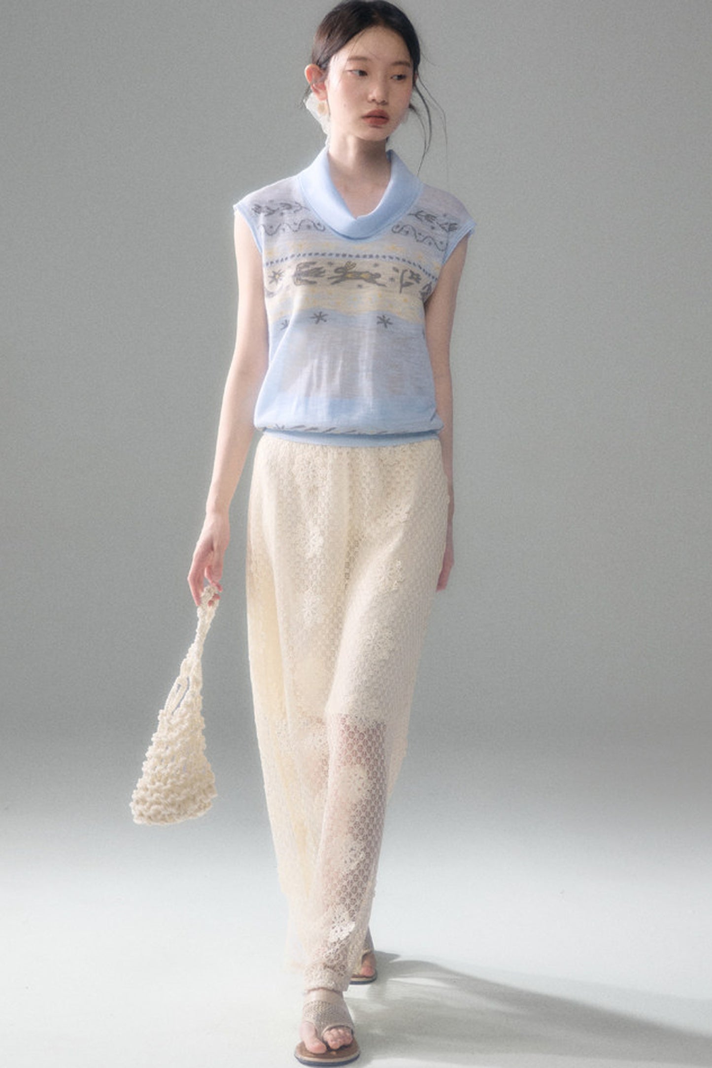 Bunny Fair Isle Knit Vest