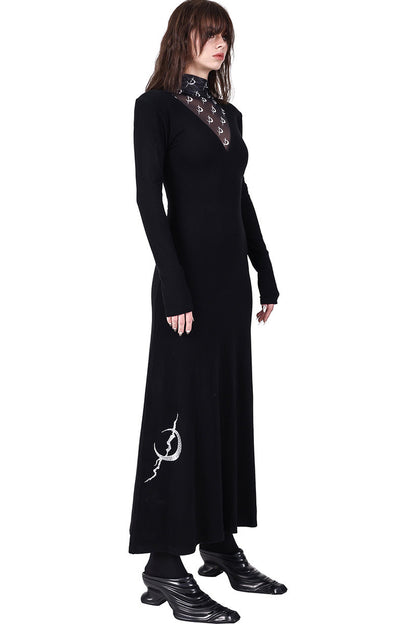 Mesh High Neck Dress