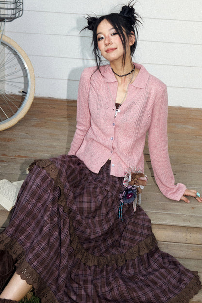 Lightweight Hollow Knit Cardigan