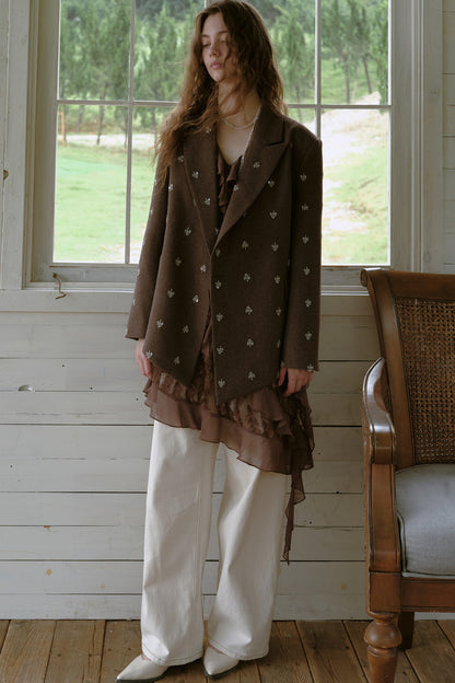 Beaded Woolen Blazer