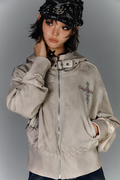 Distressed Biker Jacket