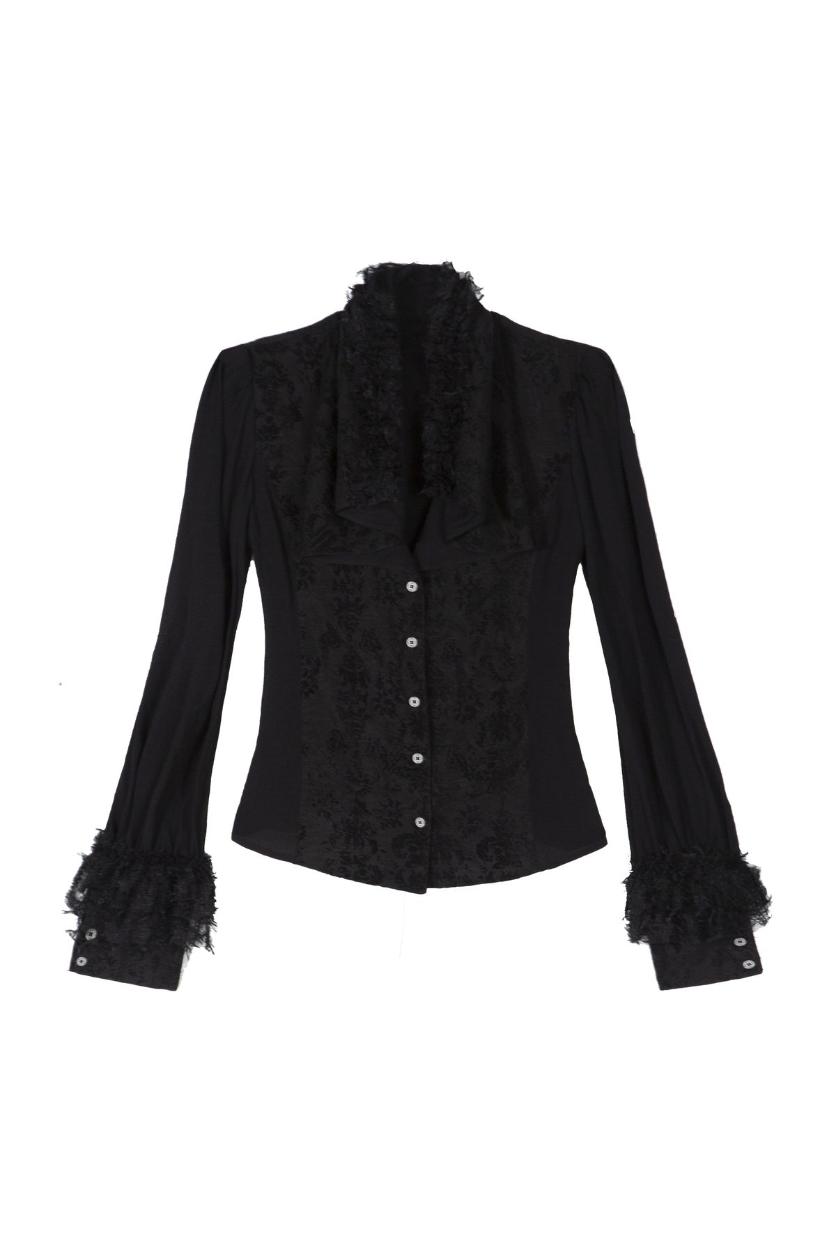 Layered Collar Chiffon Shirt