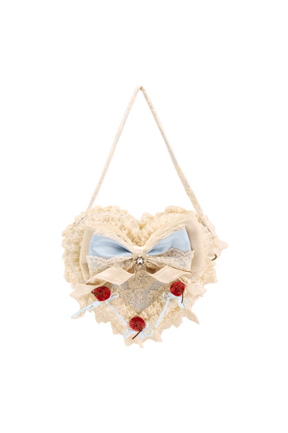 French Rococo Cherry Twin Heart Cake Handbag