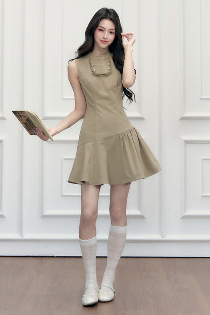 Double-Breasted Jacket and Dress Set-Up