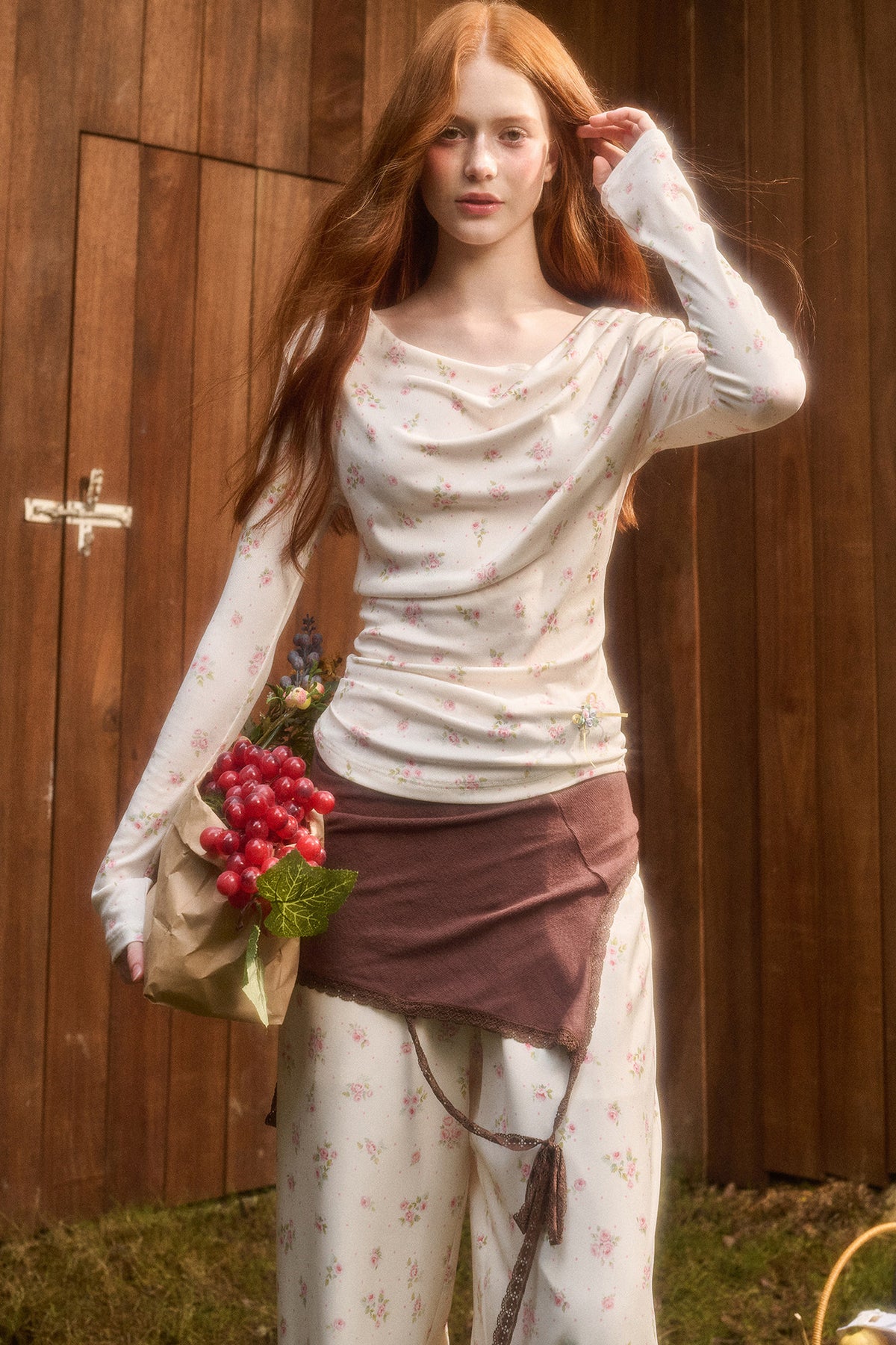 Liberty Style Print Top and Pants Set-Up
