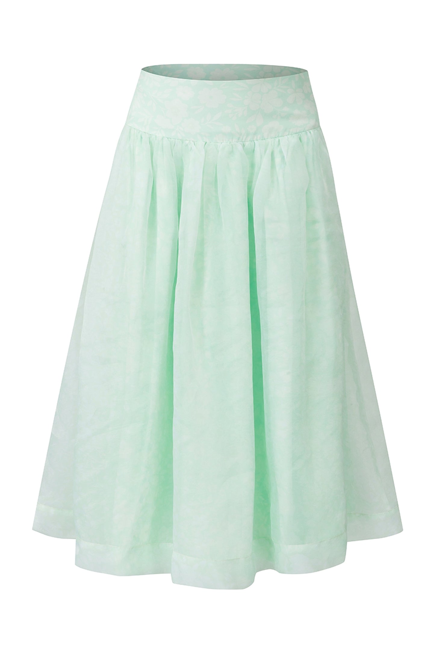 Mint Green Knitted Lace Tube Top, Pants and Skirt Set-Up