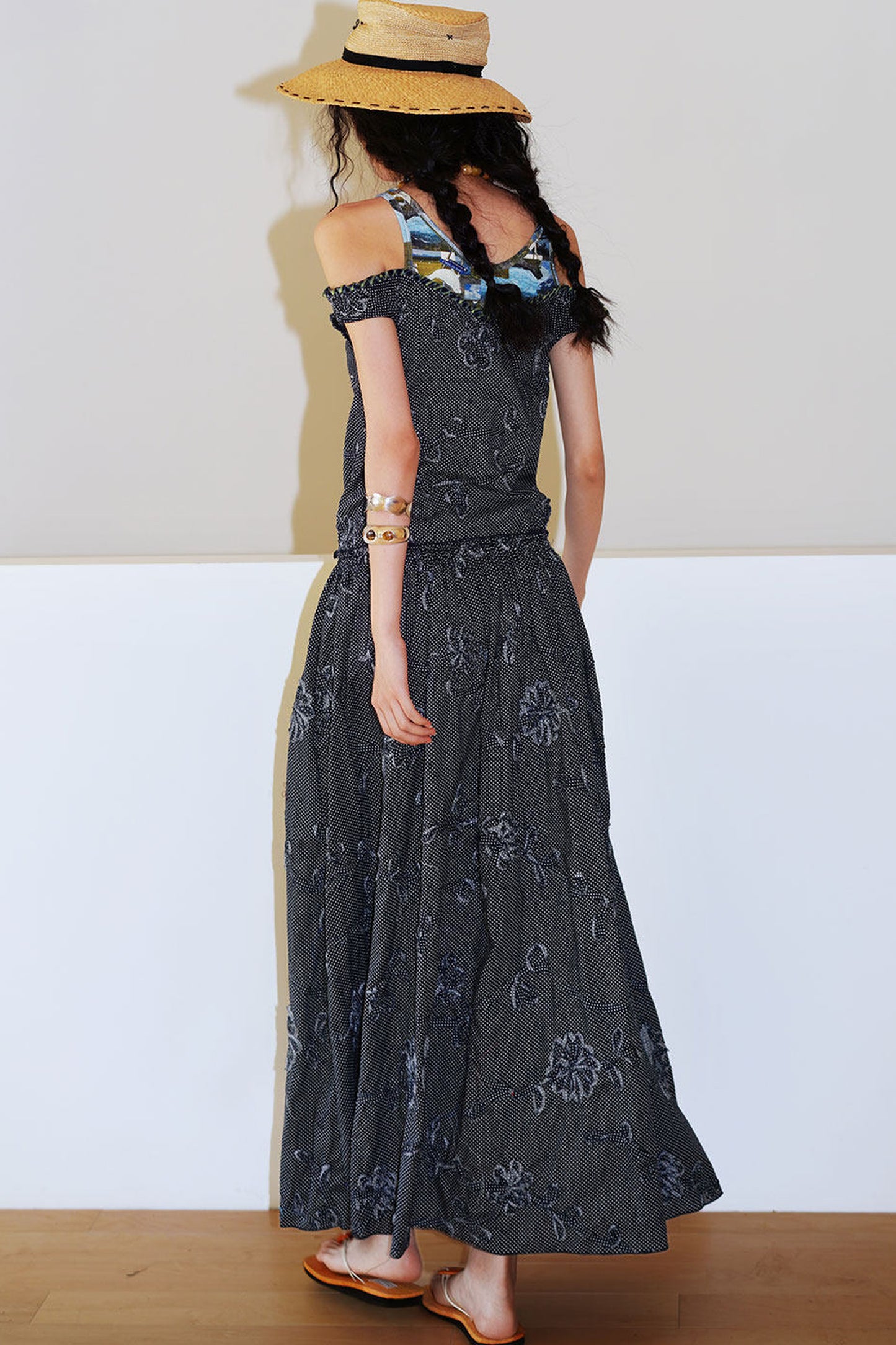 Vacation Polka Dot Embroidered Dress