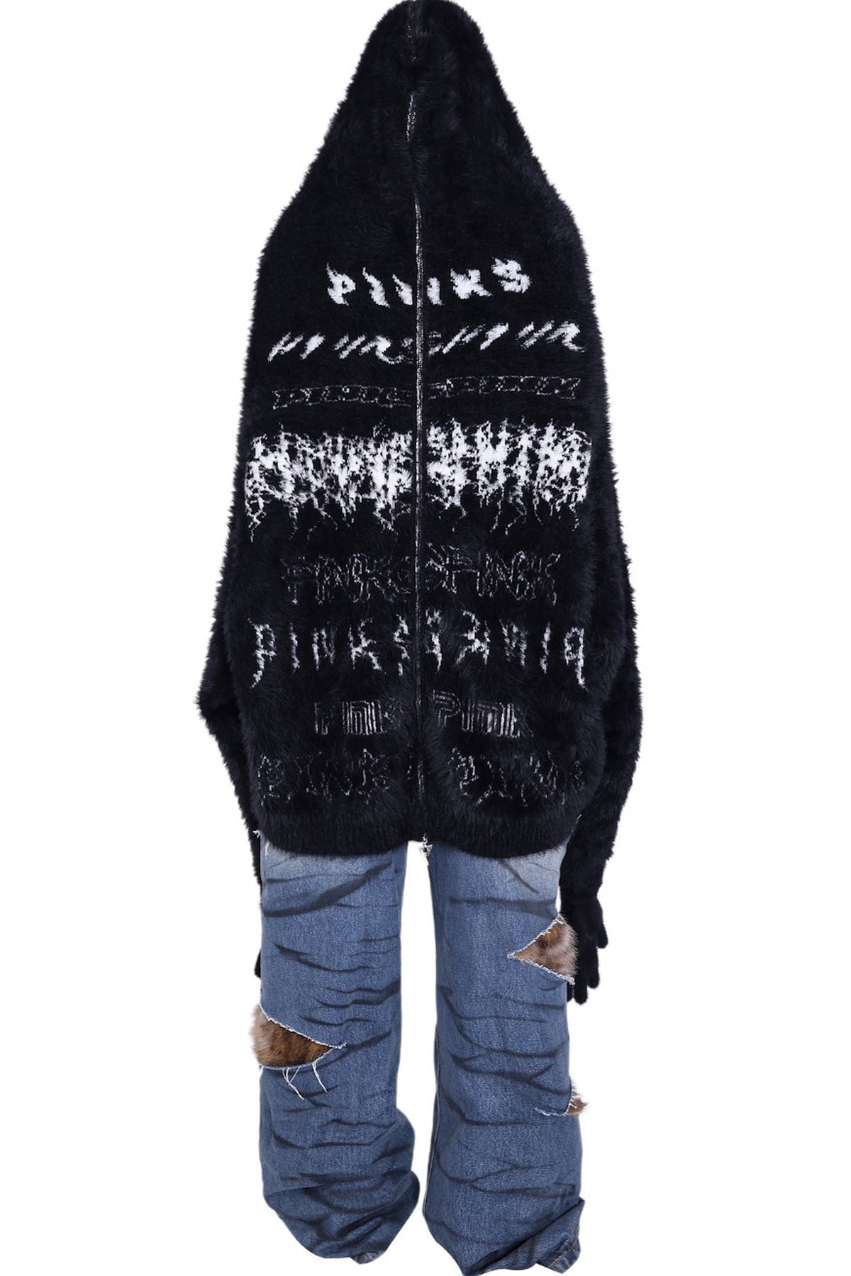 Reversible Mink Fur Hooded Gloves Jacket