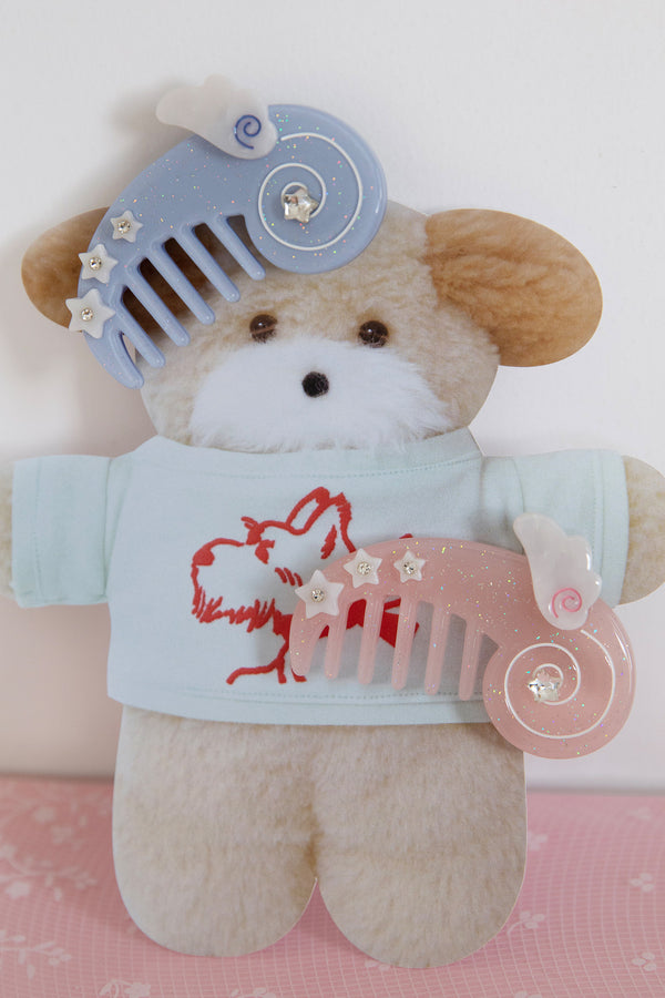Pink Blue Comb Hair Clip