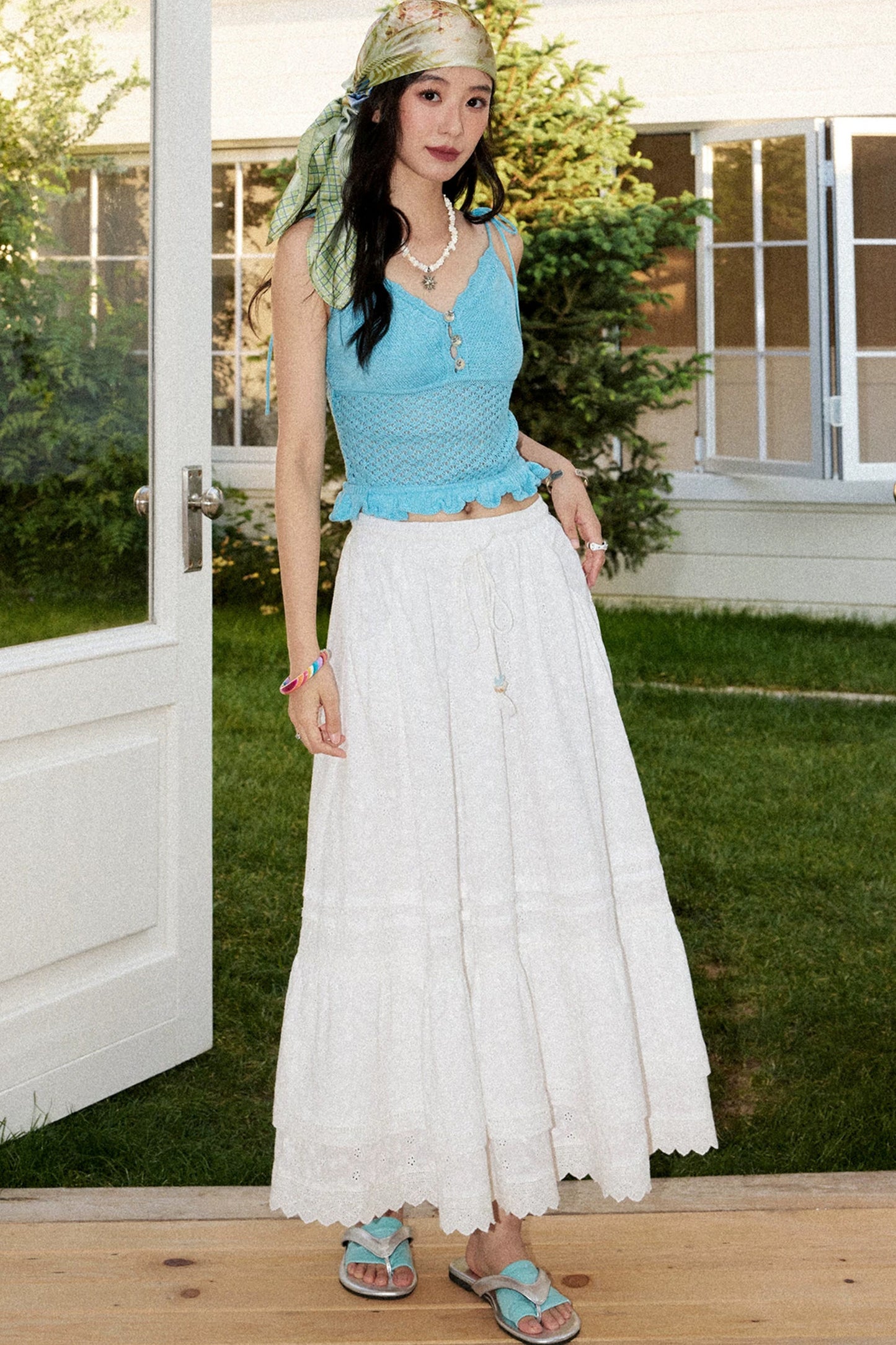 Waltz Patchwork A-Line Skirt