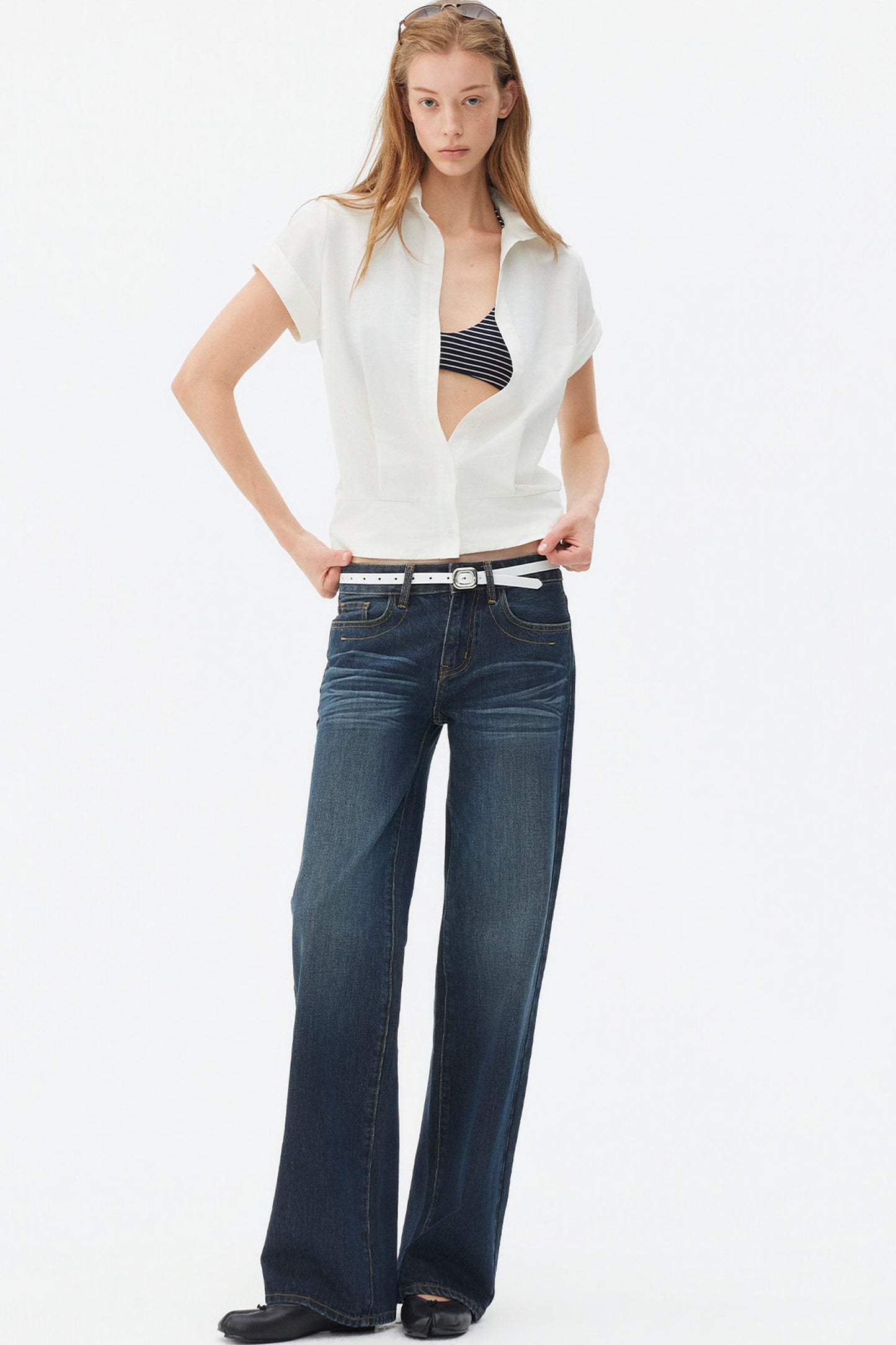 Satin-Like Lyocell Short-Sleeve Shirt