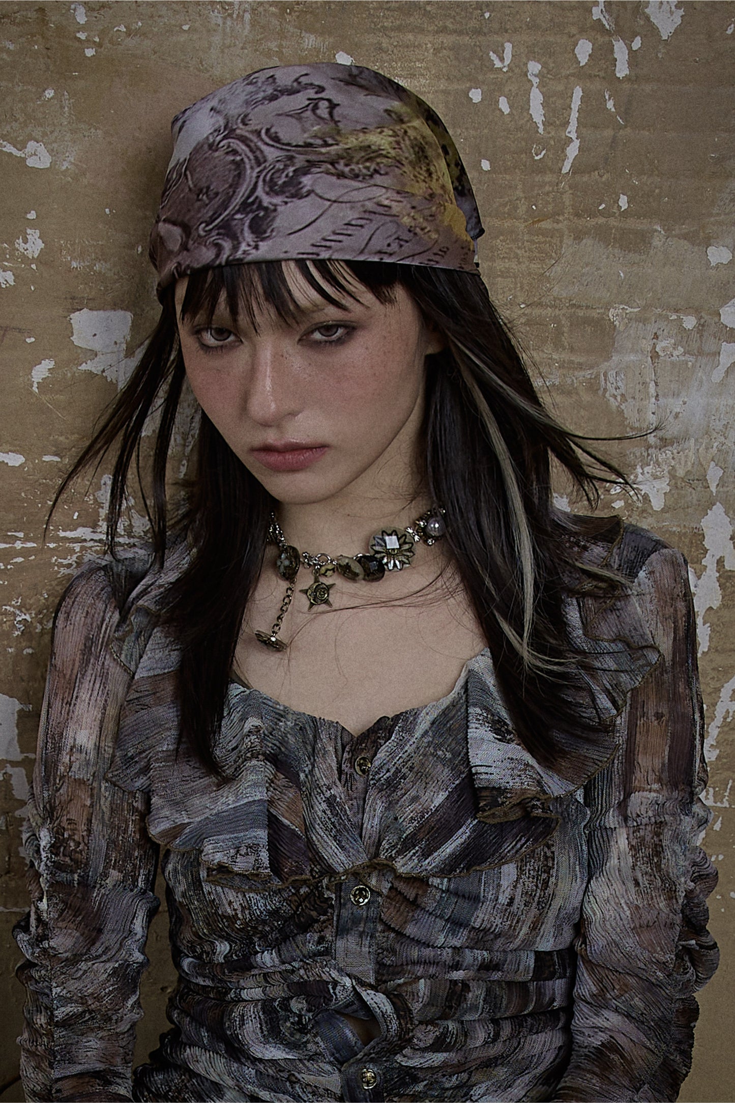Retro Punk Distressed Necklace