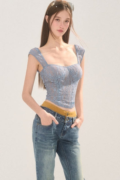 Vintage Multi-Layer Waistband Jeans
