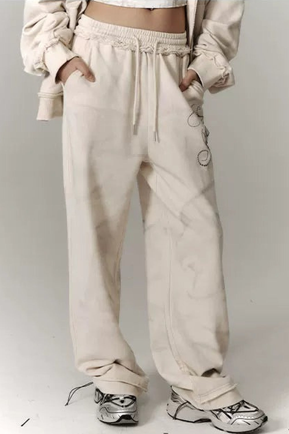 Dirty-Washed Vintage Loose Pants