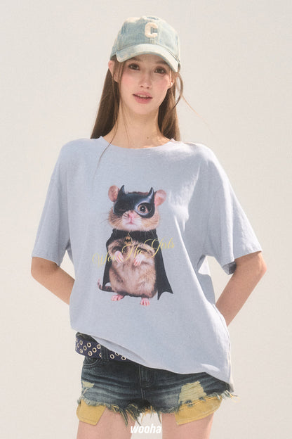 Animal Print Cotton T-Shirt