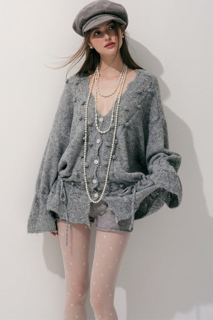Loose Crochet Knit Shorts