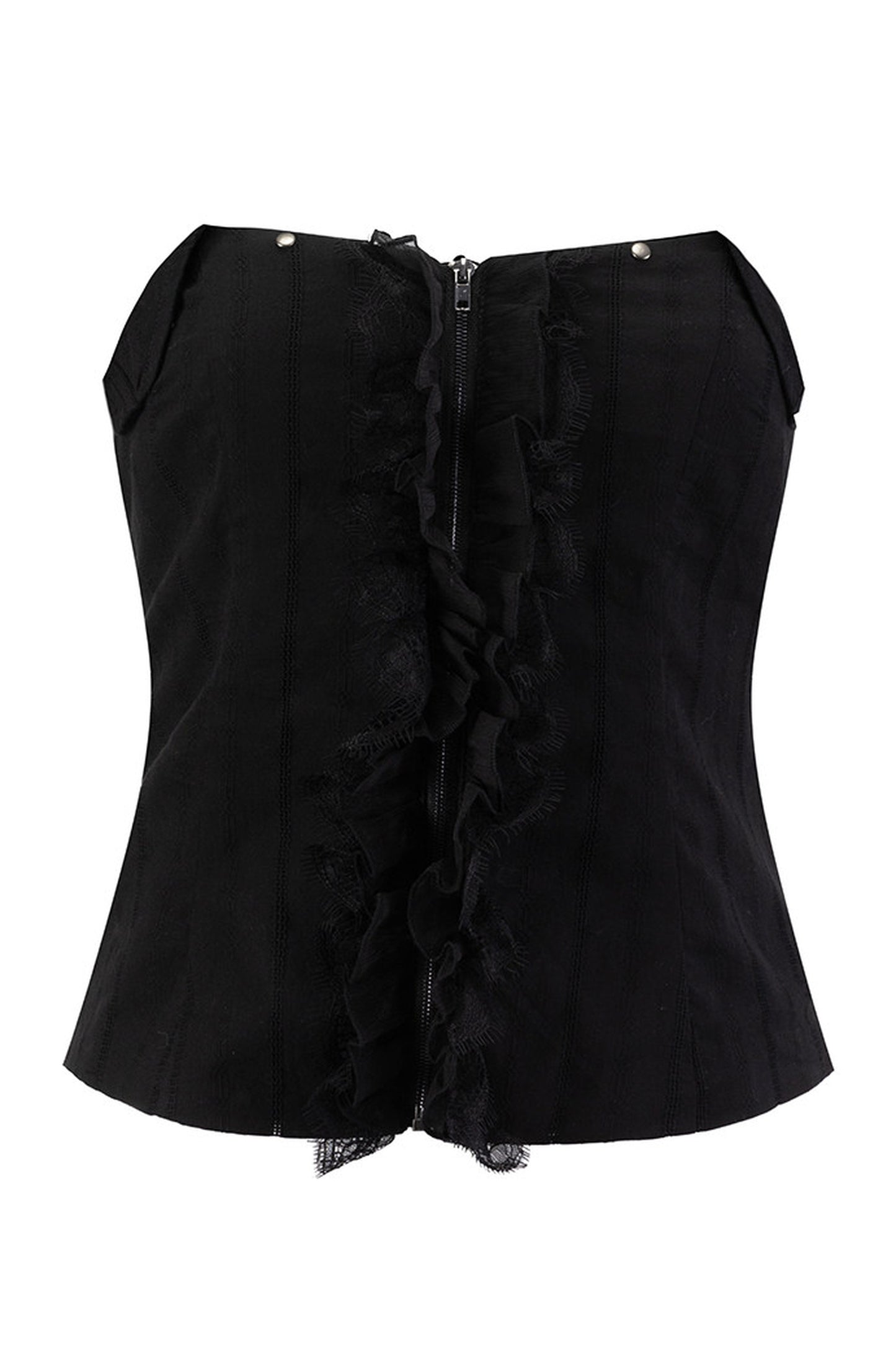 Romantic Lace Ruffled Vest set-Up